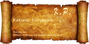 Katona Piramusz névjegykártya